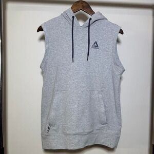 Reebok Gray Sleeveless Hoodie Size Small Spring Fitness Gymwear Pumpshirt Active